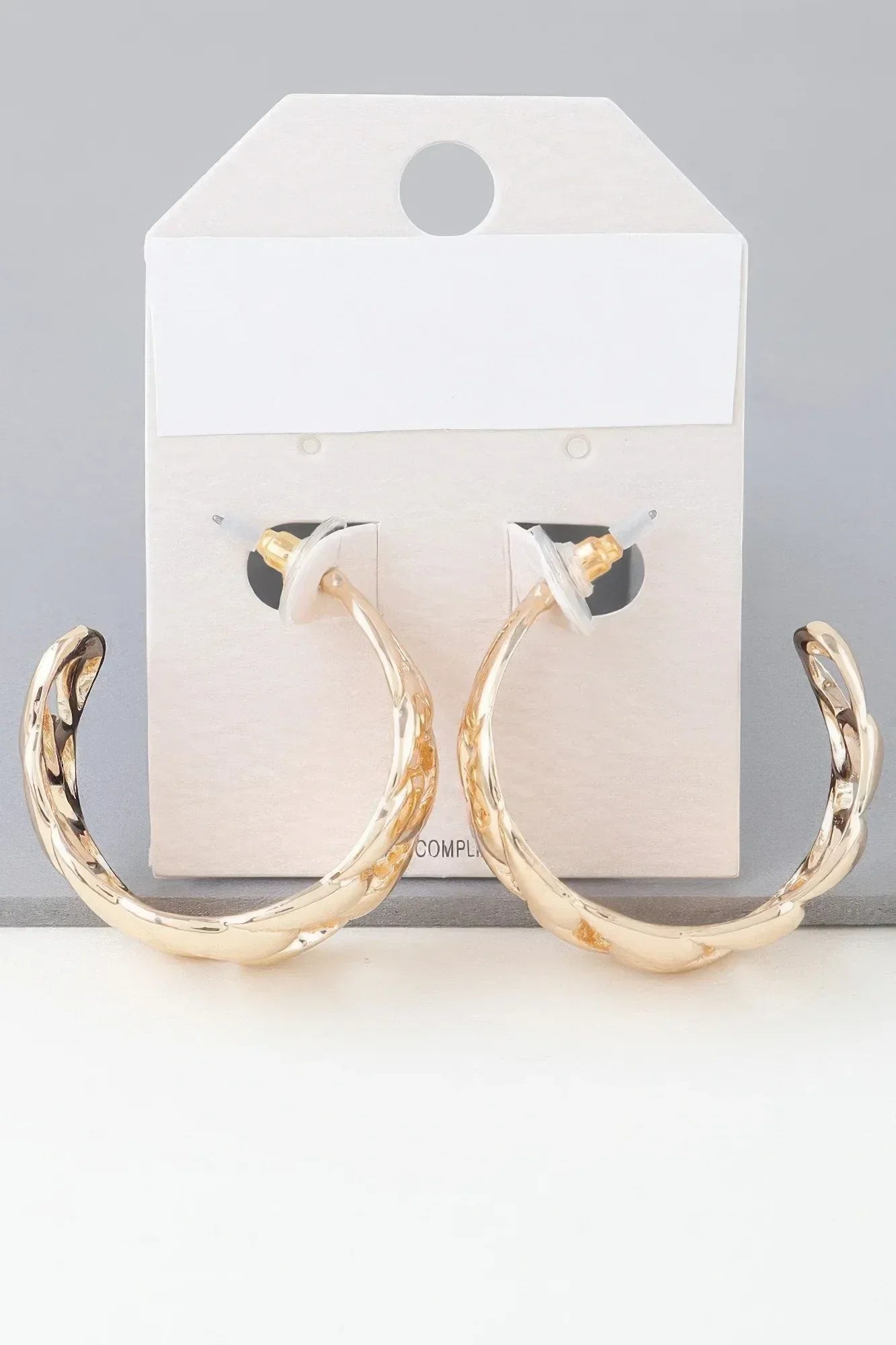 Curb Braid Chain Hoop Earrings | Mixtshop LLC