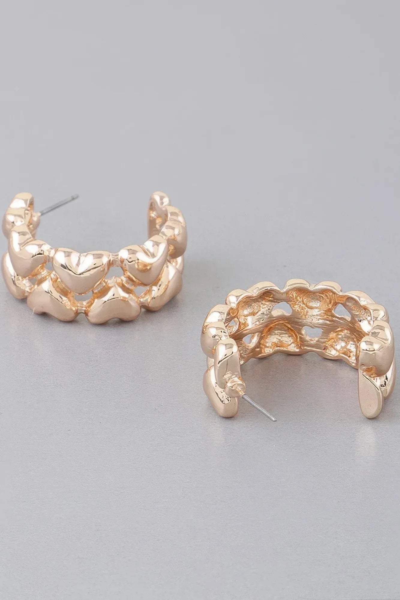 Twin Hearts Hoop Earrings | Mixtshop LLC