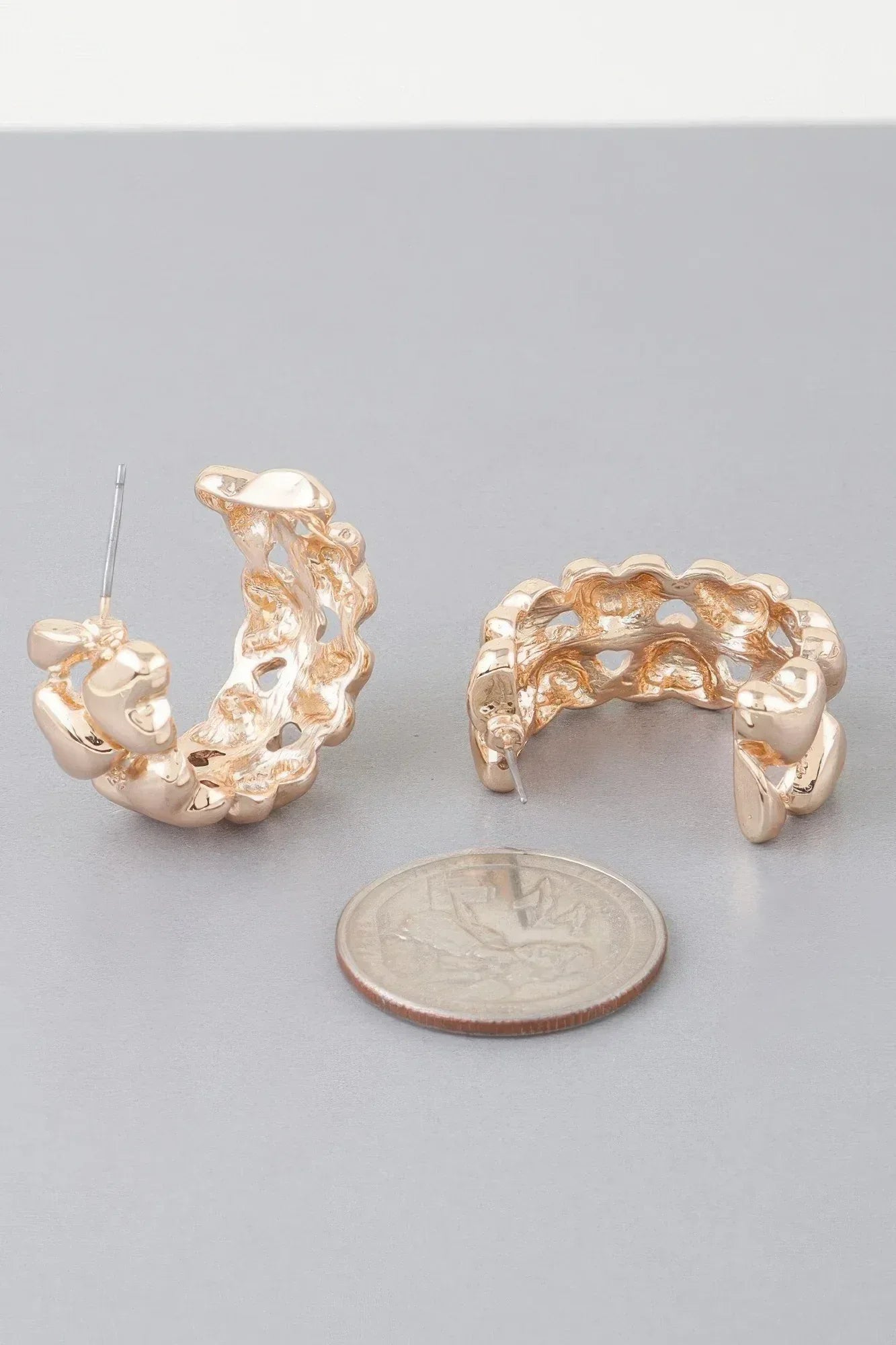 Twin Hearts Hoop Earrings | Mixtshop LLC