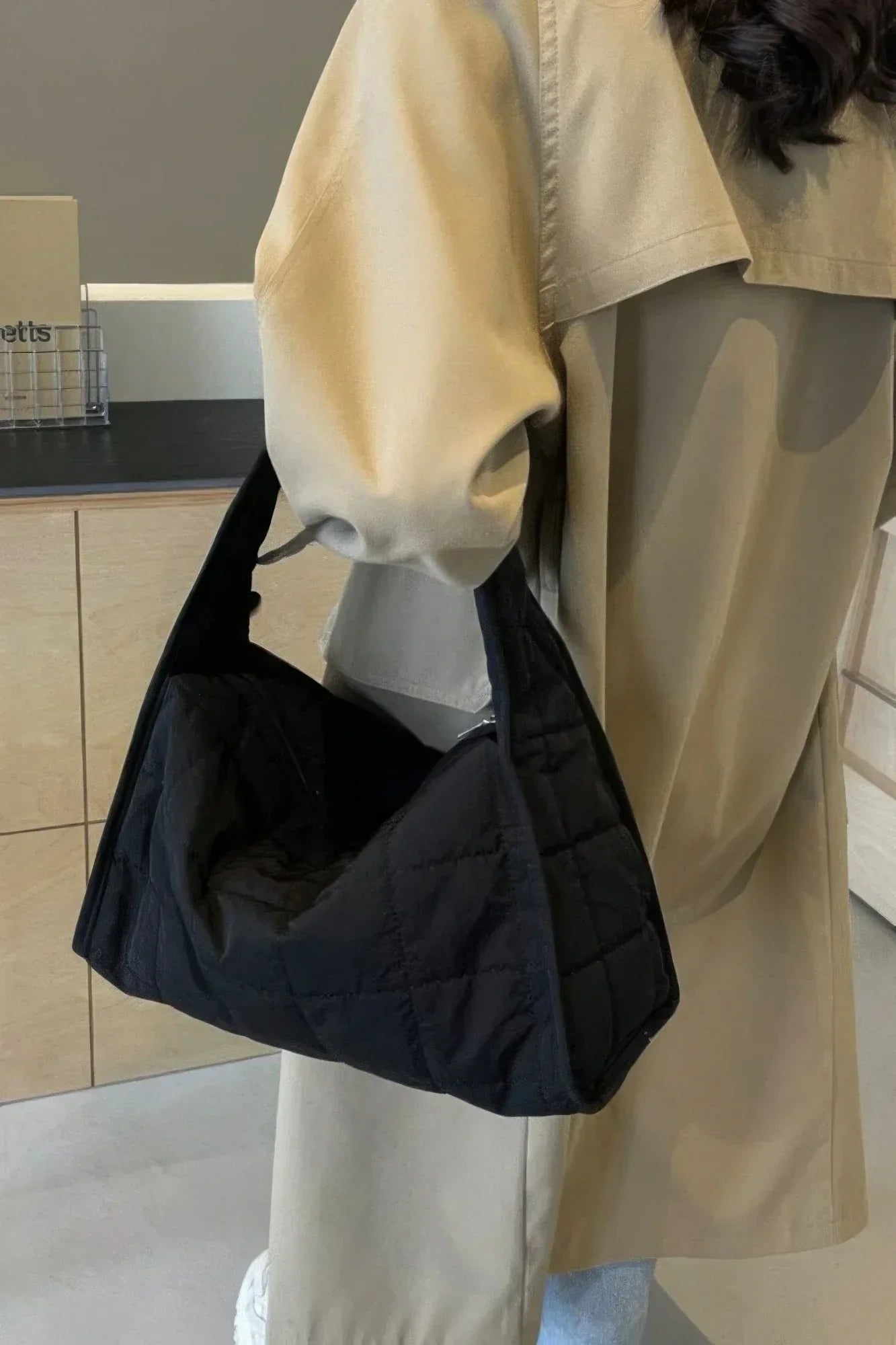 Quilted Nylon Shoulder Bag | Mixtshop LLC