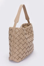 Faux Leather Braided Embossed Hobo Bag | Mixtshop LLC
