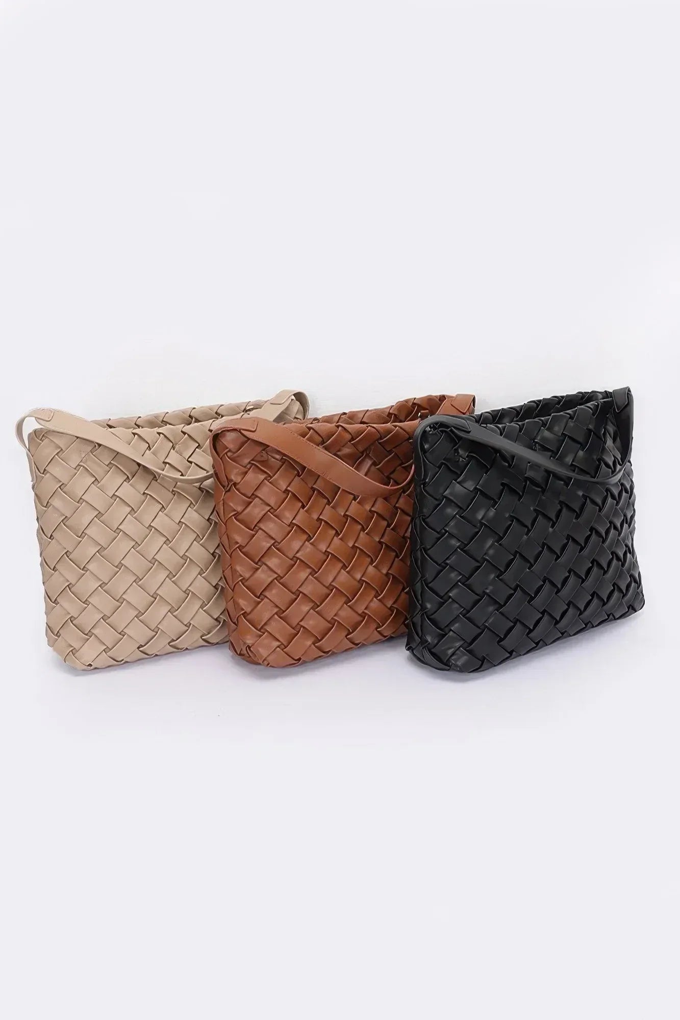 Faux Leather Braided Embossed Hobo Bag | Mixtshop LLC