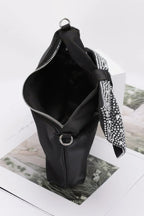 Rhinestone Hotfix Bow Handle Nylon Clutch | Mixtshop LLC