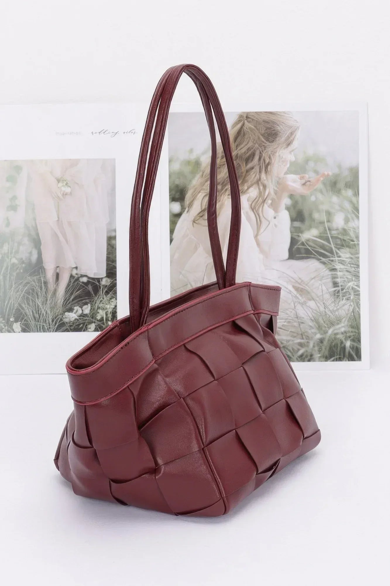 Faux Leather Braided Tote Bag | Mixtshop LLC