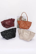 Faux Leather Braided Tote Bag | Mixtshop LLC