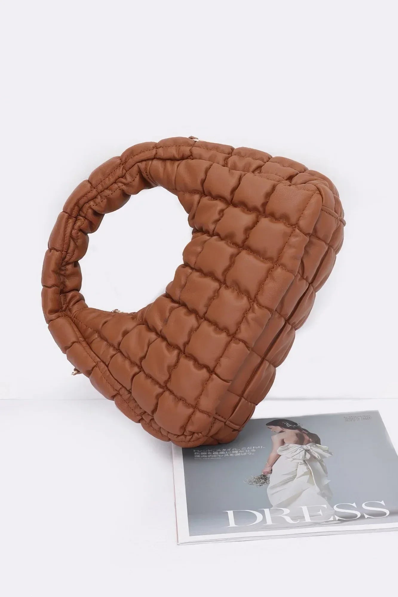 Quilted Faux Leather Padded Hobo Bag | Mixtshop LLC