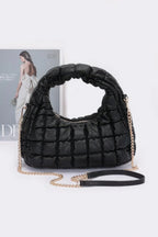 Quilted Faux Leather Padded Hobo Bag | Mixtshop LLC