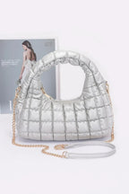 Quilted Faux Leather Padded Hobo Bag | Mixtshop LLC