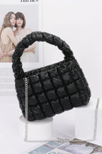 Quilted Faux Leather Padded Handle Bag | Mixtshop LLC