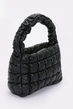 Quilted Faux Leather Padded Handle Bag | Mixtshop LLC