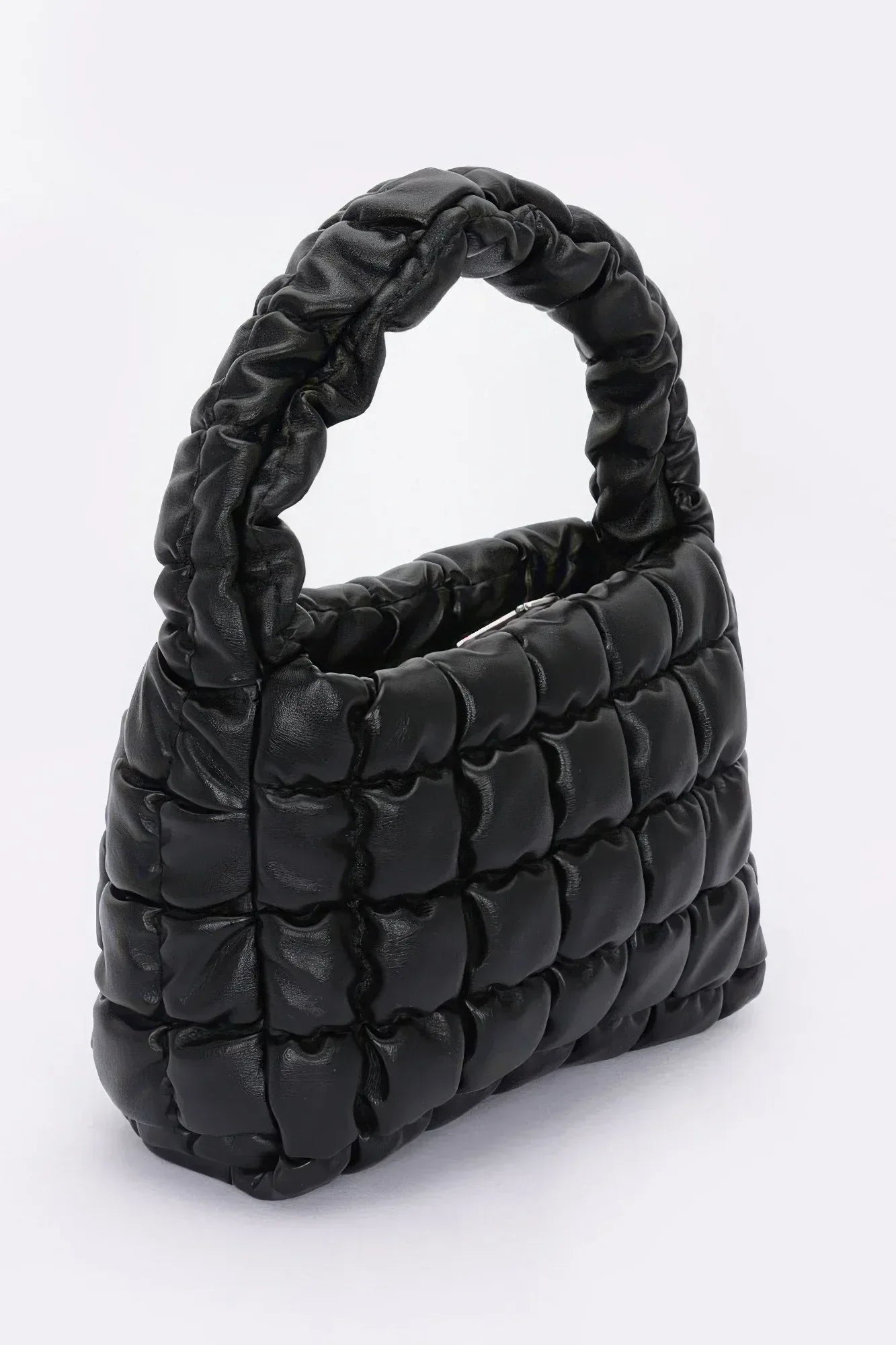 Quilted Faux Leather Padded Handle Bag | Mixtshop LLC