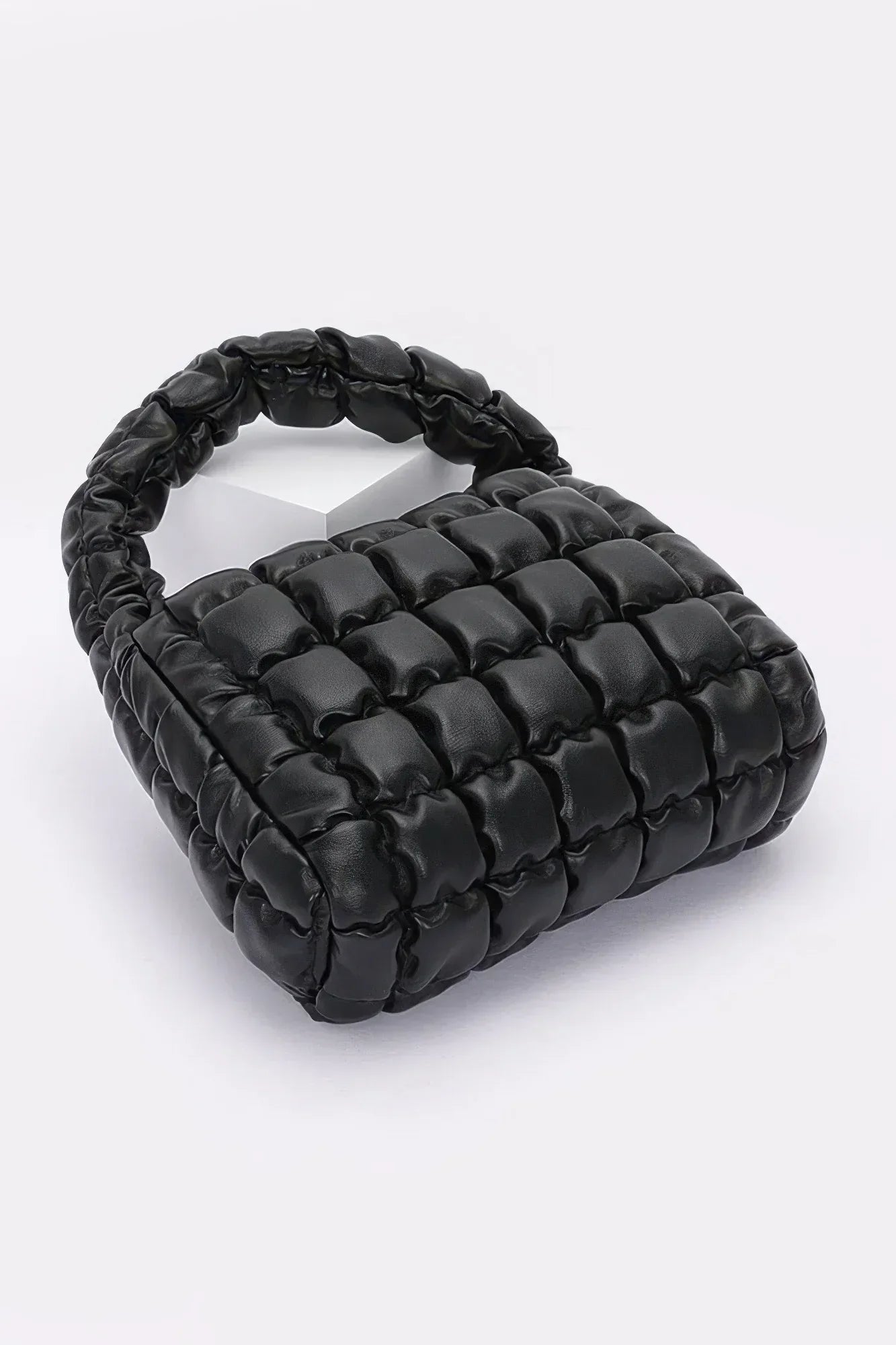 Quilted Faux Leather Padded Handle Bag | Mixtshop LLC