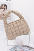 Quilted Faux Leather Padded Handle Bag | Mixtshop LLC