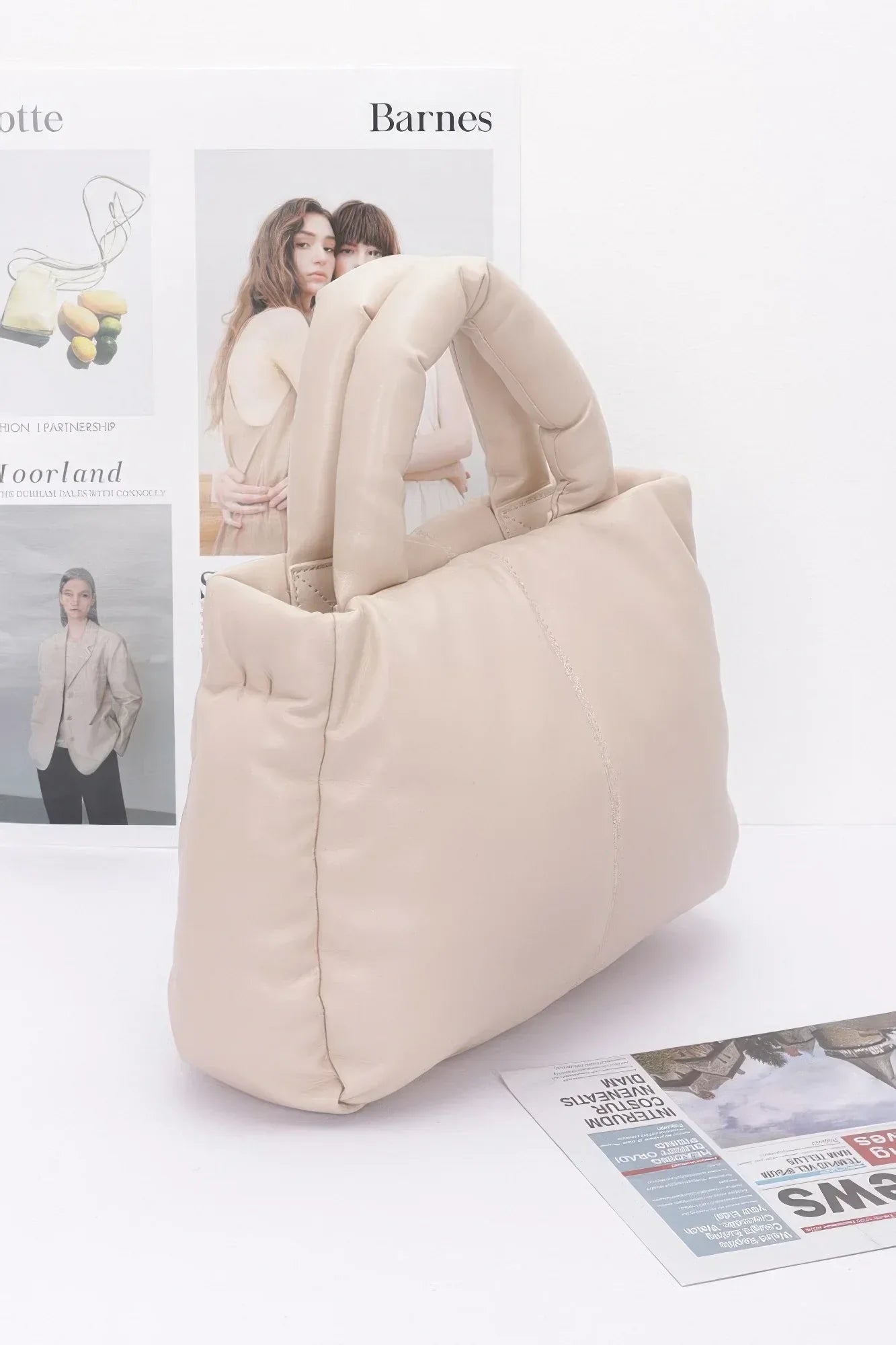 Faux Leather Padded Tote Bag Secondary image