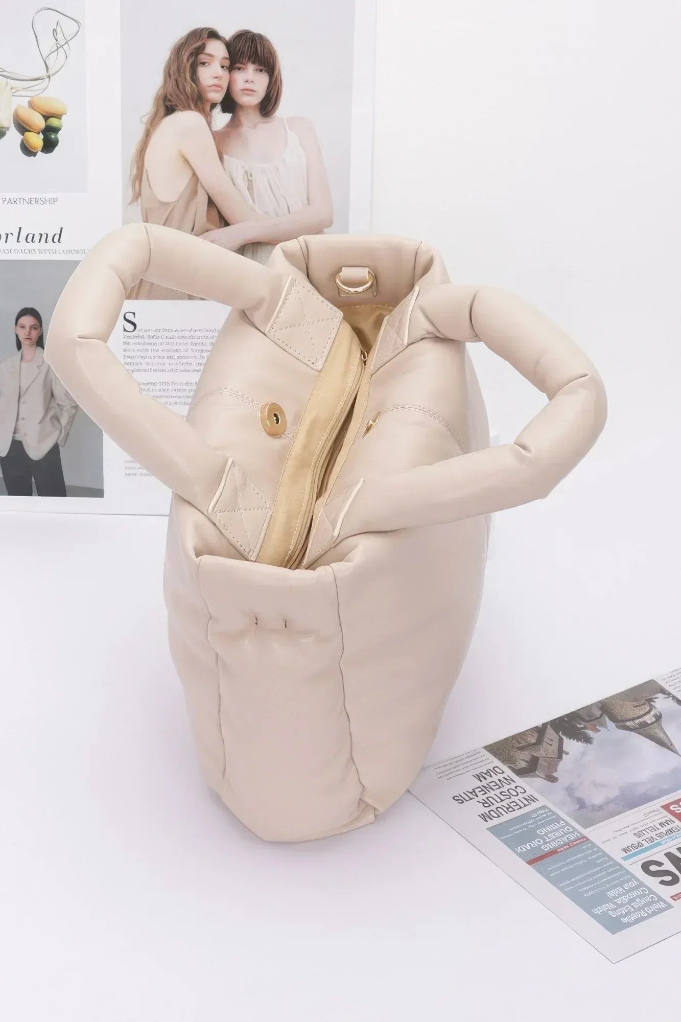 Faux Leather Padded Tote Bag | Mixtshop LLC