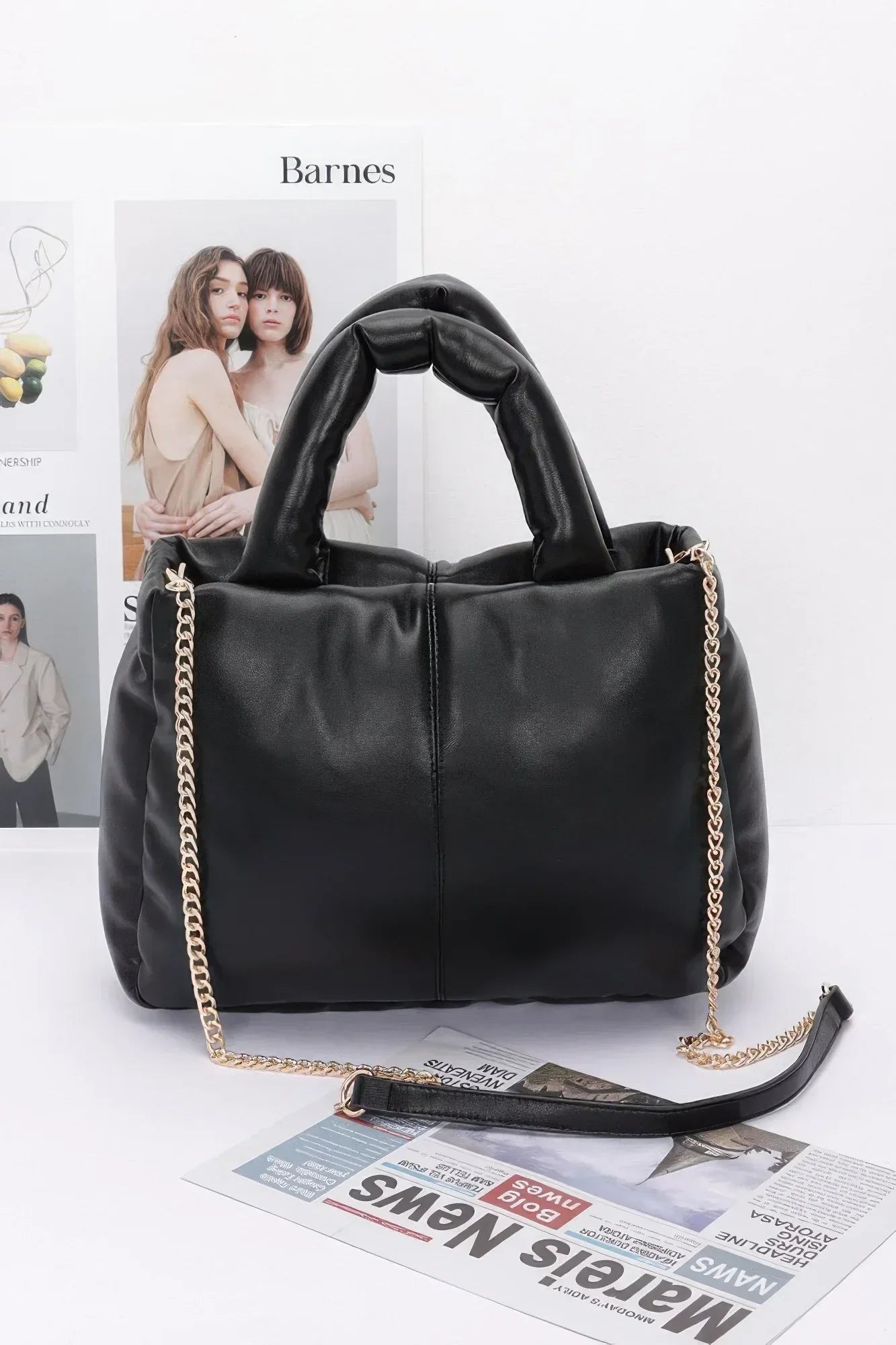 Faux Leather Padded Tote Bag | Mixtshop LLC