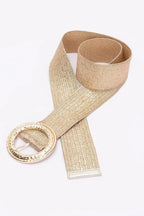 Hammeredmetal Buckle Metallic Stretch Plussizebelt | Mixtshop LLC