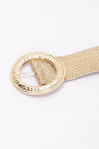 Hammeredmetal Buckle Metallic Stretch Plussizebelt | Mixtshop LLC