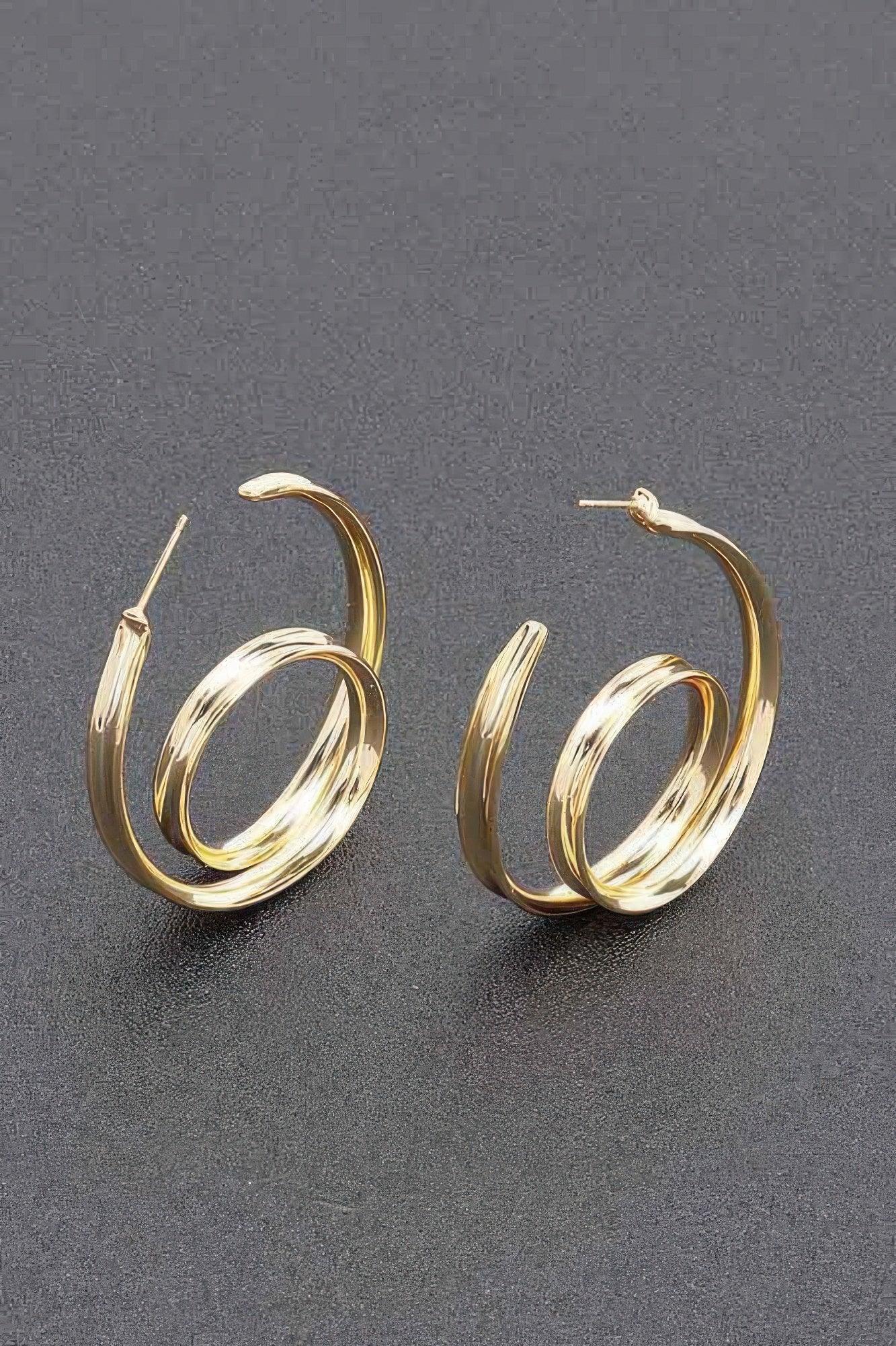 Gold Plated Metal Earring | Mixtshop LLC Main image