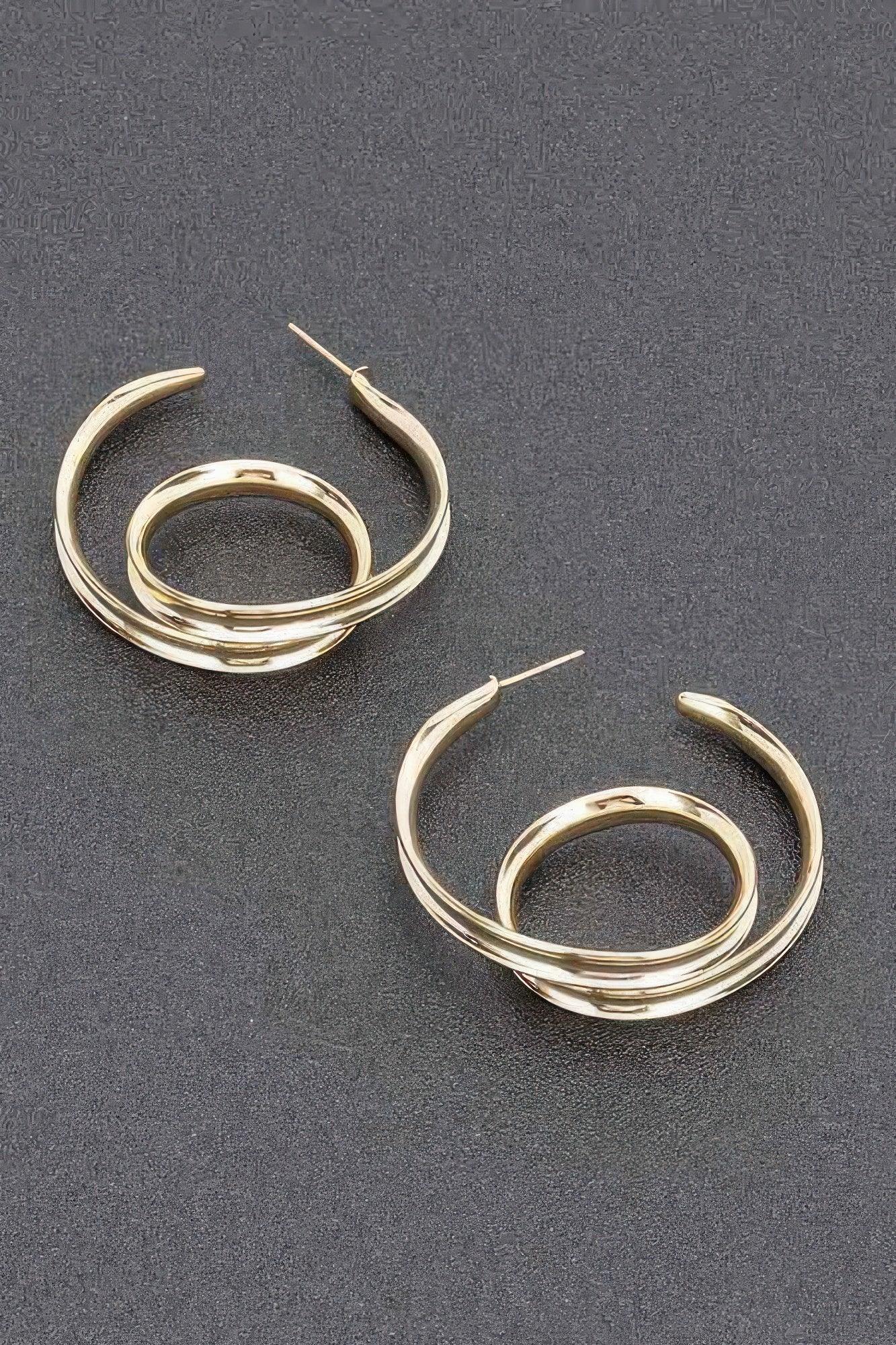 Gold Plated Metal Earring Secondary image