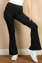 High Waist Side Pocket Flare Leggings | Mixtshop LLC