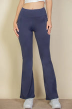 High Waist Side Pocket Flare Leggings | Mixtshop LLC