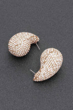 Rhinestone Faux Pearl Metal Earring | Mixtshop LLC
