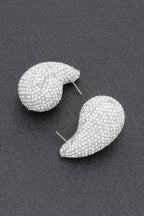 Rhinestone Faux Pearl Metal Earring | Mixtshop LLC