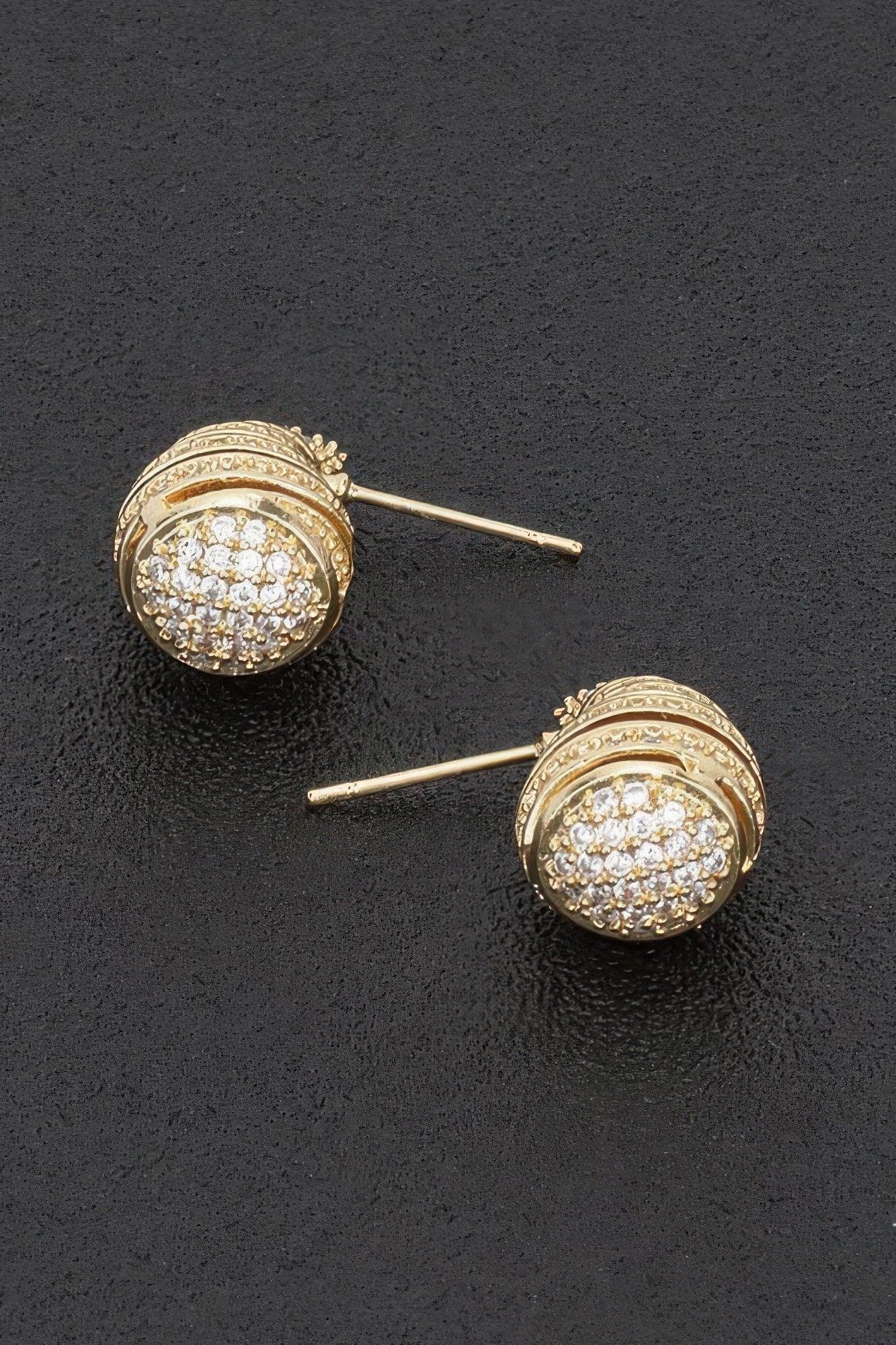 Rhinestone Metal Tear Drop Earring | Mixtshop LLC Main image