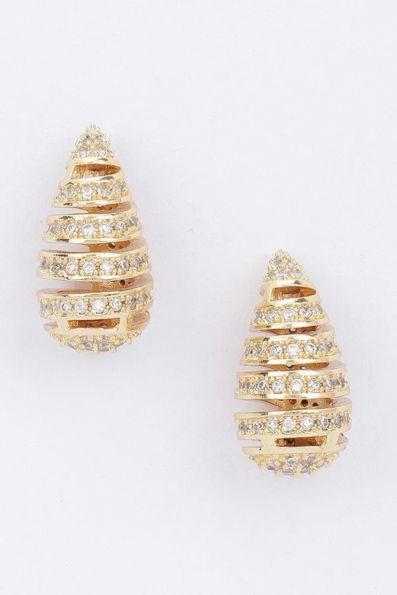 Rhinestone Metal Tear Drop Earring | Mixtshop LLC
