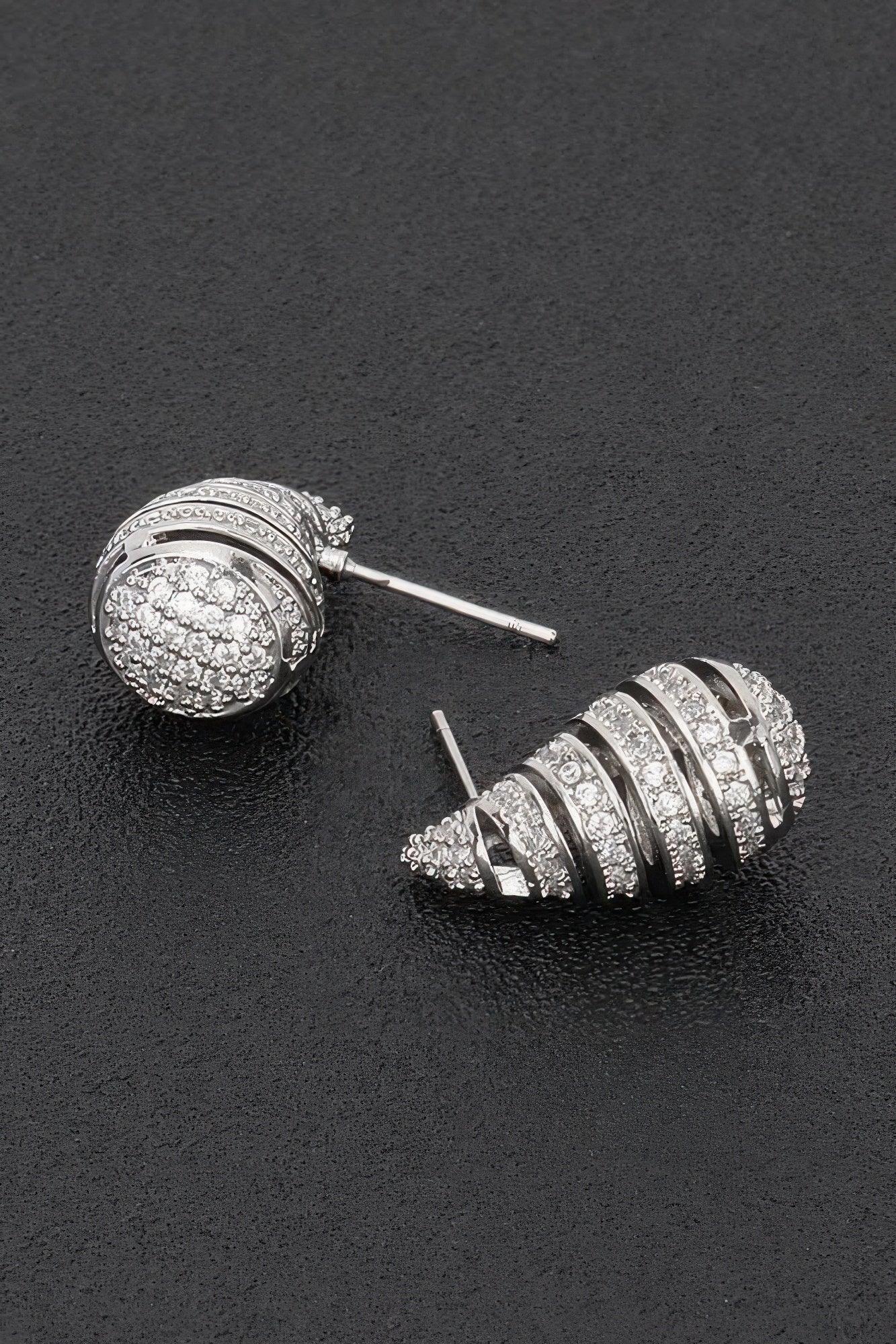 Rhinestone Metal Tear Drop Earring | Mixtshop LLC