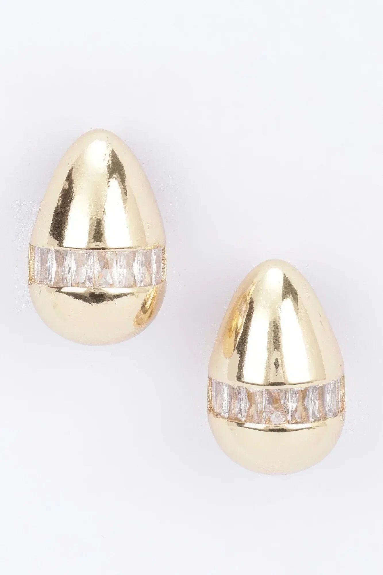 Metal Stone Tear Drop Earring | Mixtshop LLC Main image