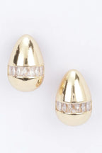 Metal Stone Tear Drop Earring | Mixtshop LLC