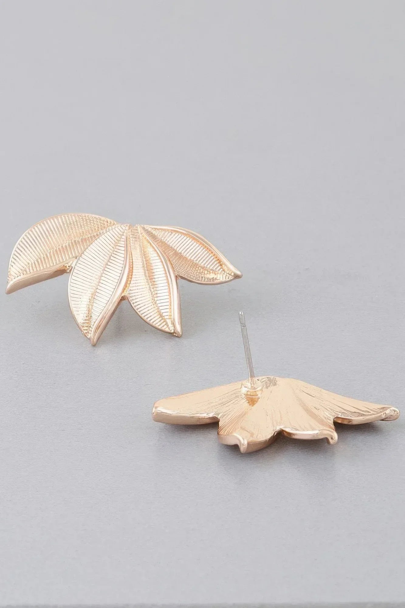 Multi Leaf Stud Earrings Secondary image