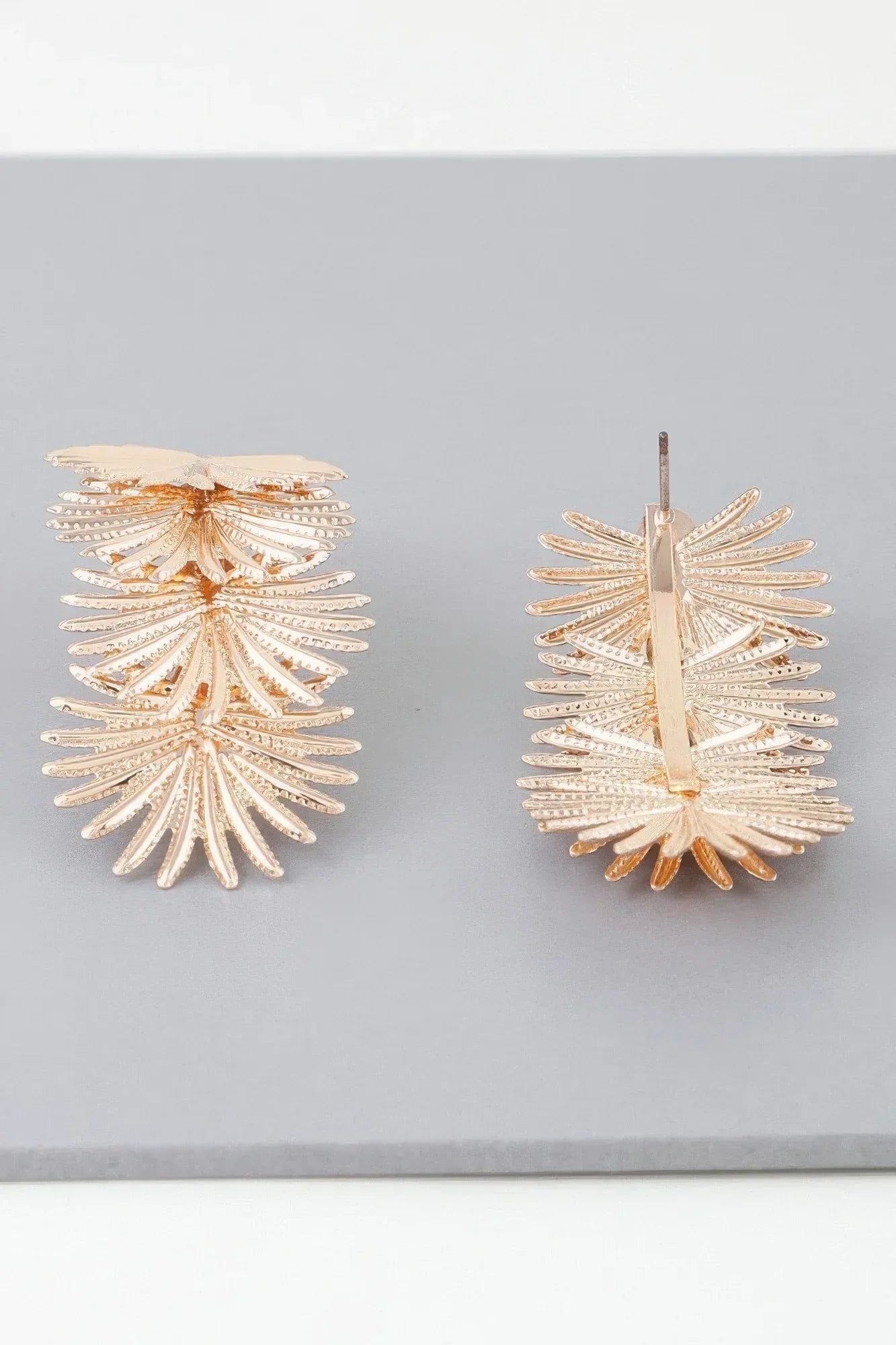 Multi Flare Leaf Drop Earrings Secondary image