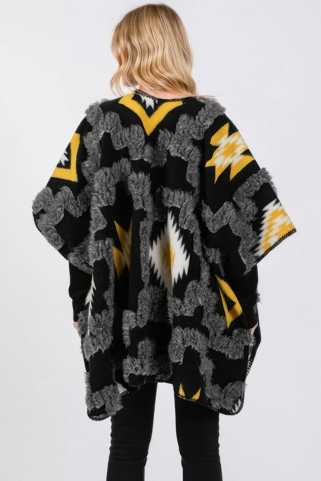 Fuzzy Aztec Pattern Kimono | Mixtshop LLC