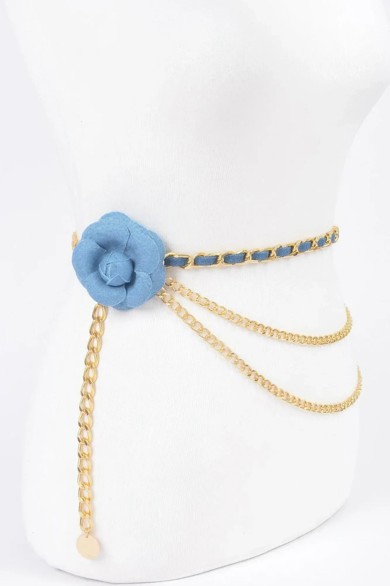 Flower Metal Double Layered Chain Belt | Mixtshop LLC