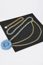 Flower Metal Double Layered Chain Belt | Mixtshop LLC