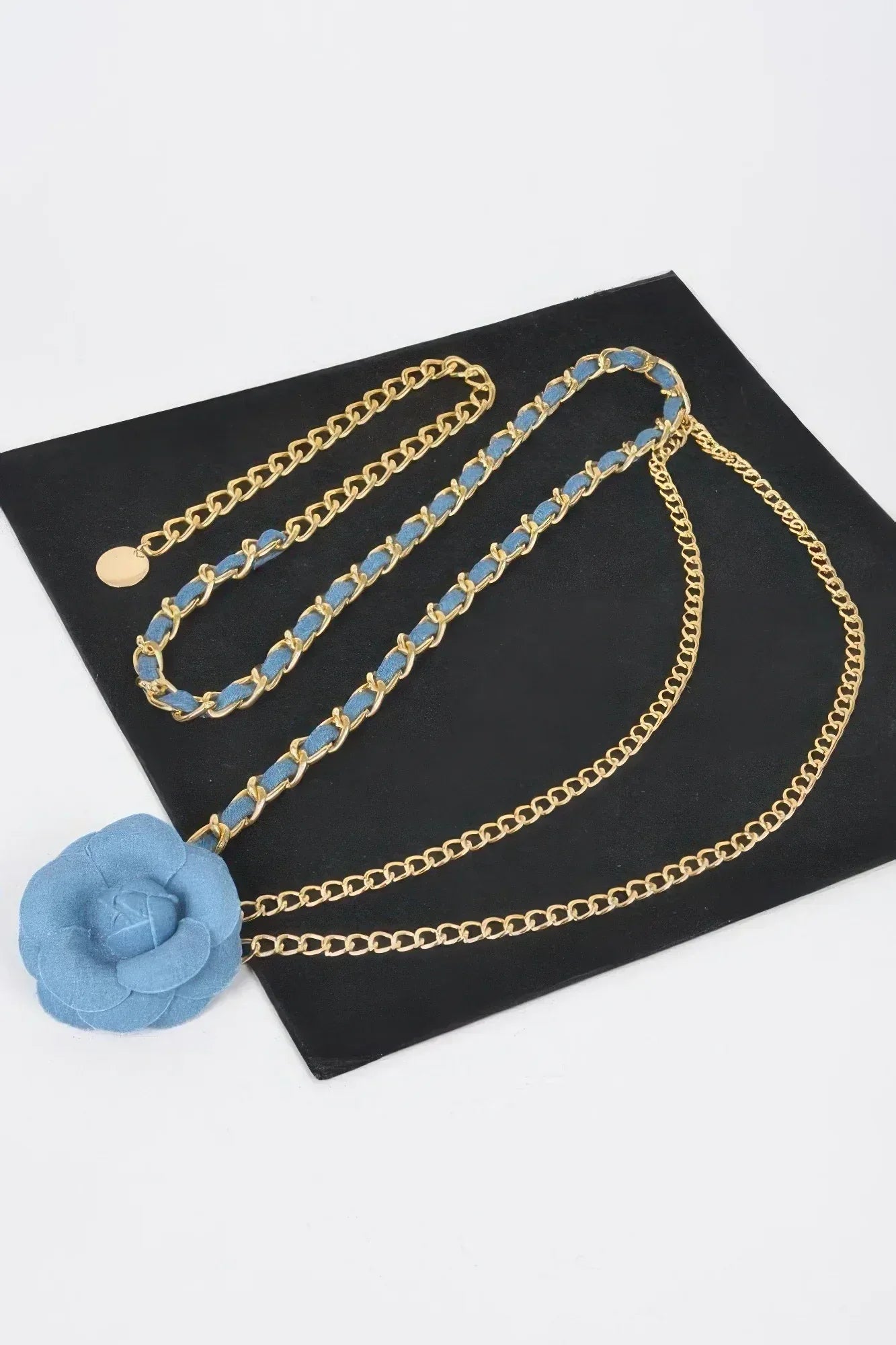 Flower Metal Double Layered Chain Belt | Mixtshop LLC