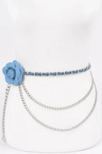 Flower Metal Double Layered Chain Belt | Mixtshop LLC