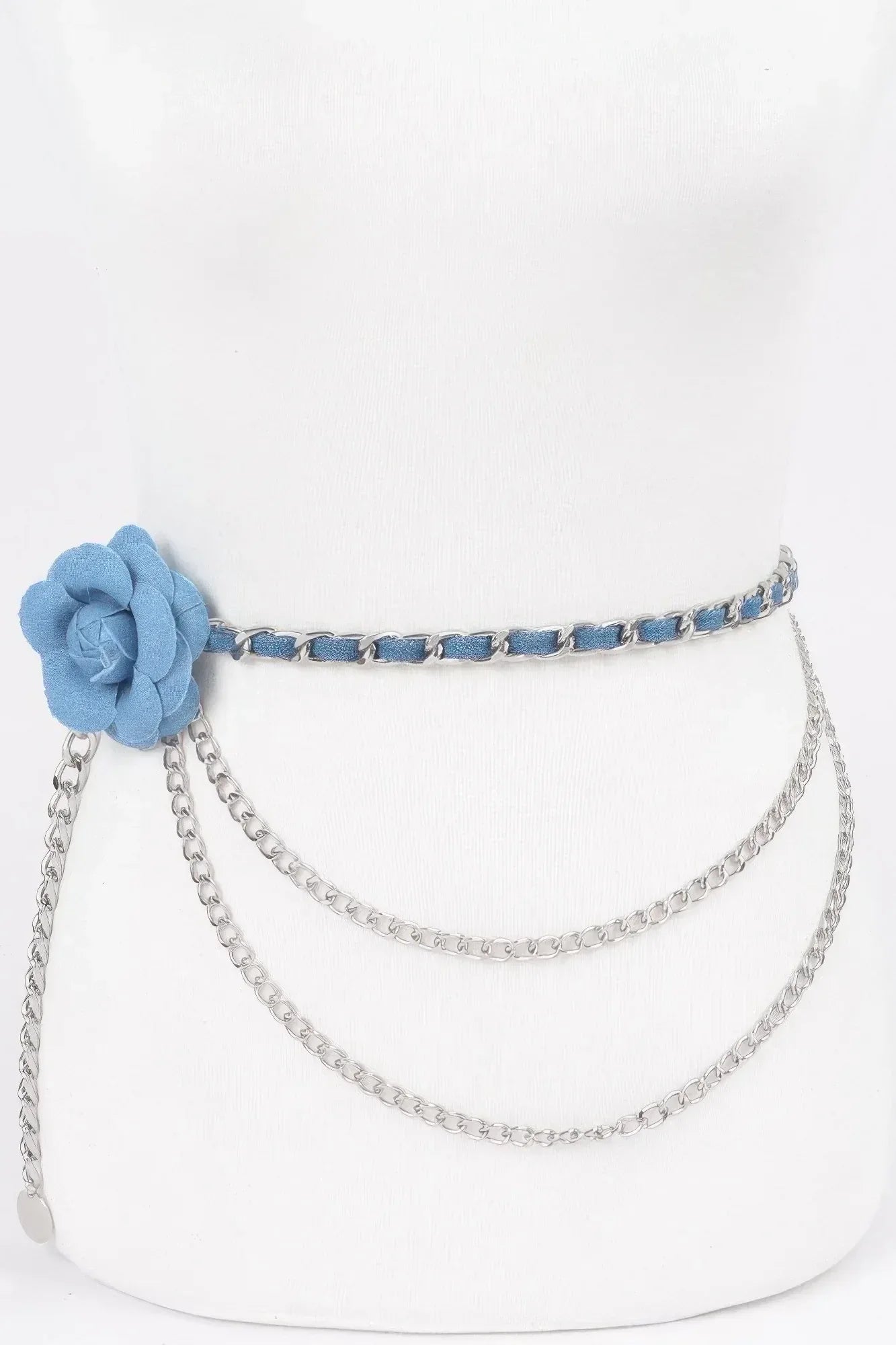 Flower Metal Double Layered Chain Belt | Mixtshop LLC