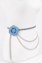 Flower Metal Double Layered Chain Belt | Mixtshop LLC