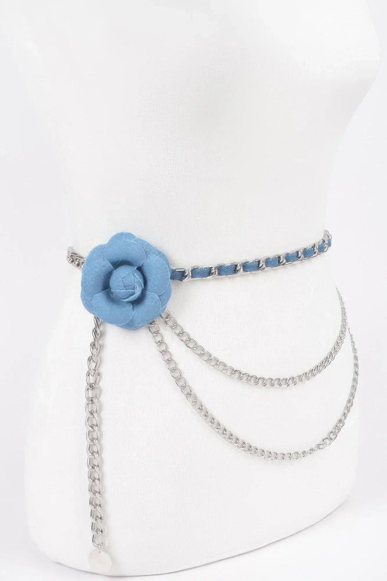 Flower Metal Double Layered Chain Belt | Mixtshop LLC