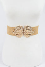 Leaf Metal Buckle Stretch Straw Belt | Mixtshop LLC