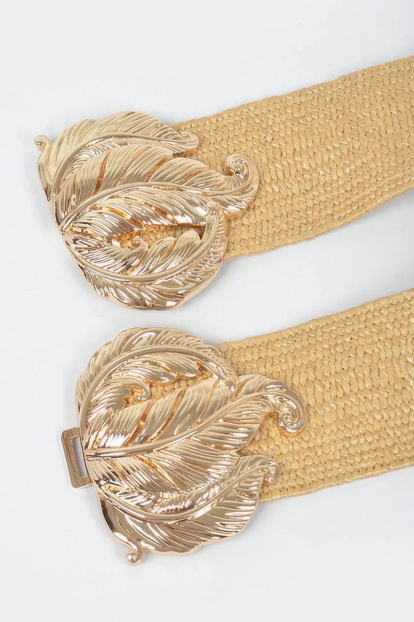 Leaf Metal Buckle Stretch Straw Belt | Mixtshop LLC