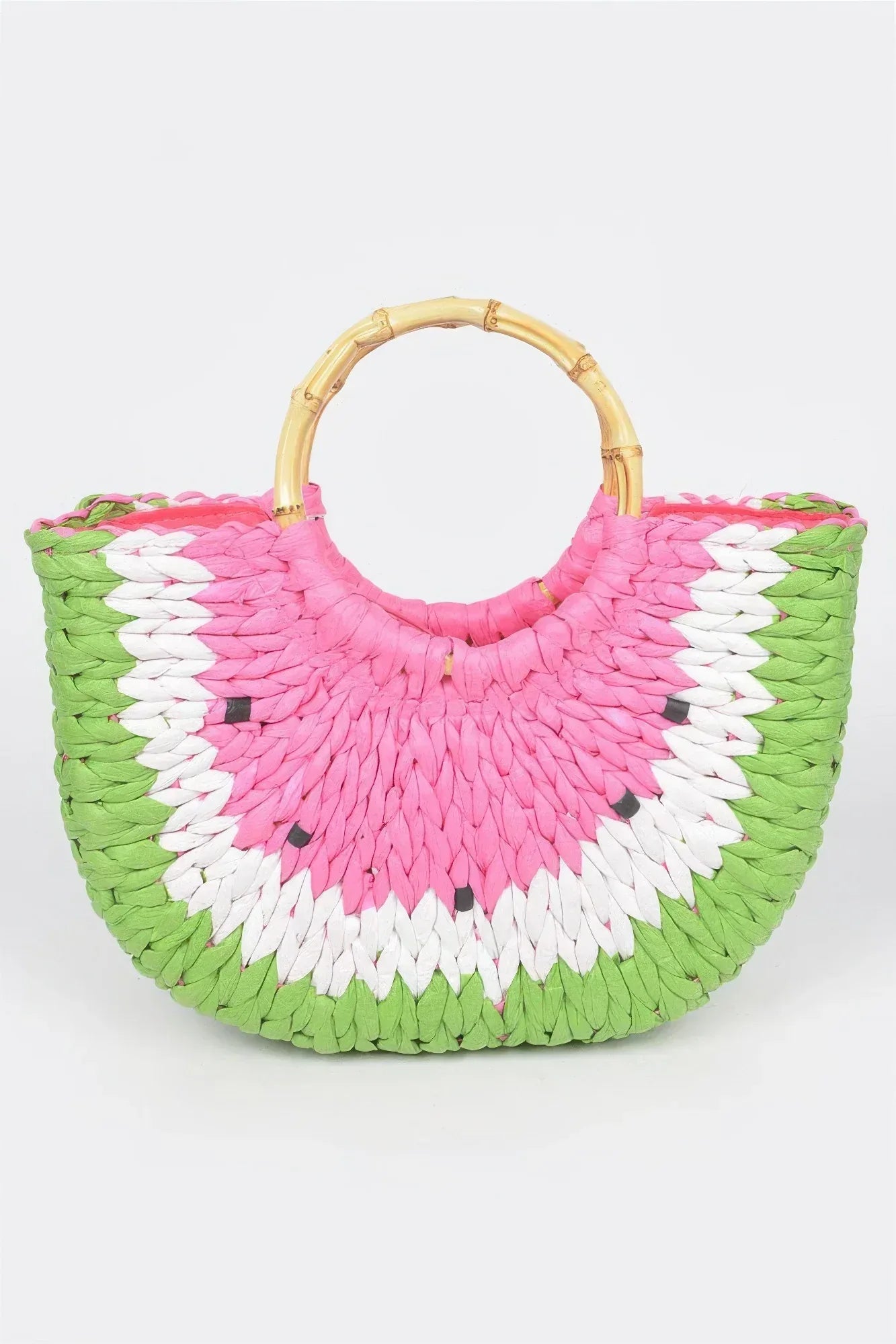 Faux Straw Crochet Watermelon Handbag | Mixtshop LLC