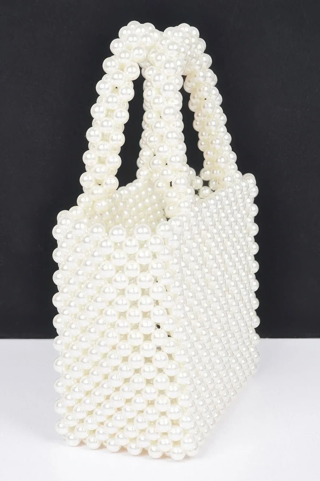 Hand Made Faux Pearl Bead Small Tote Bag Secondary image