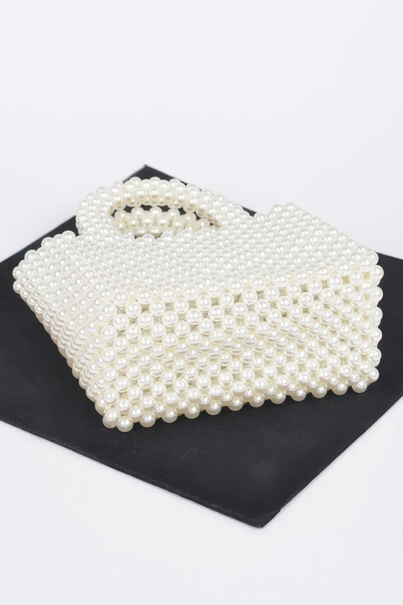 Hand Made Faux Pearl Bead Small Tote Bag | Mixtshop LLC