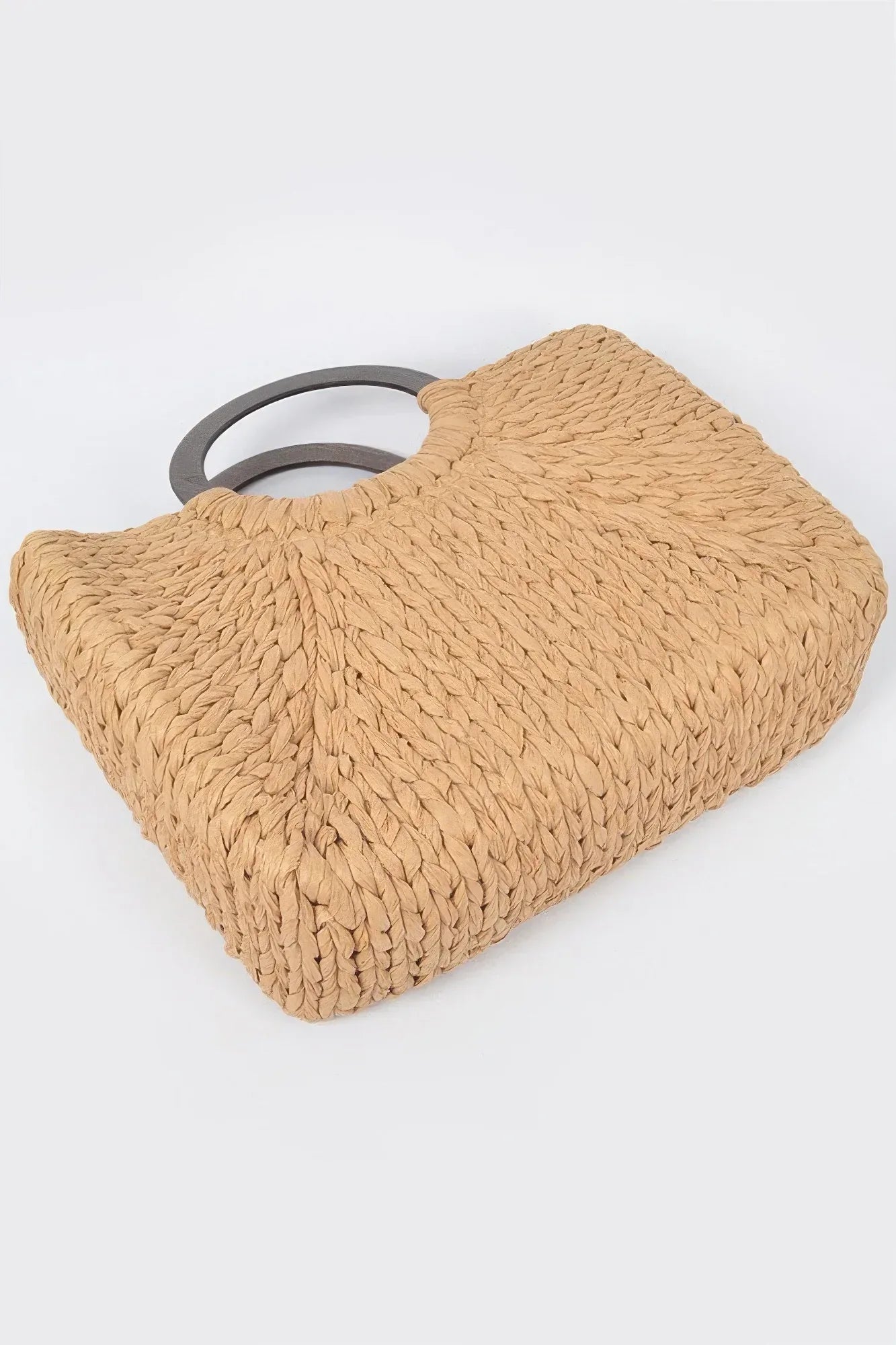 Round Handle Straw Tote Bag | Mixtshop LLC