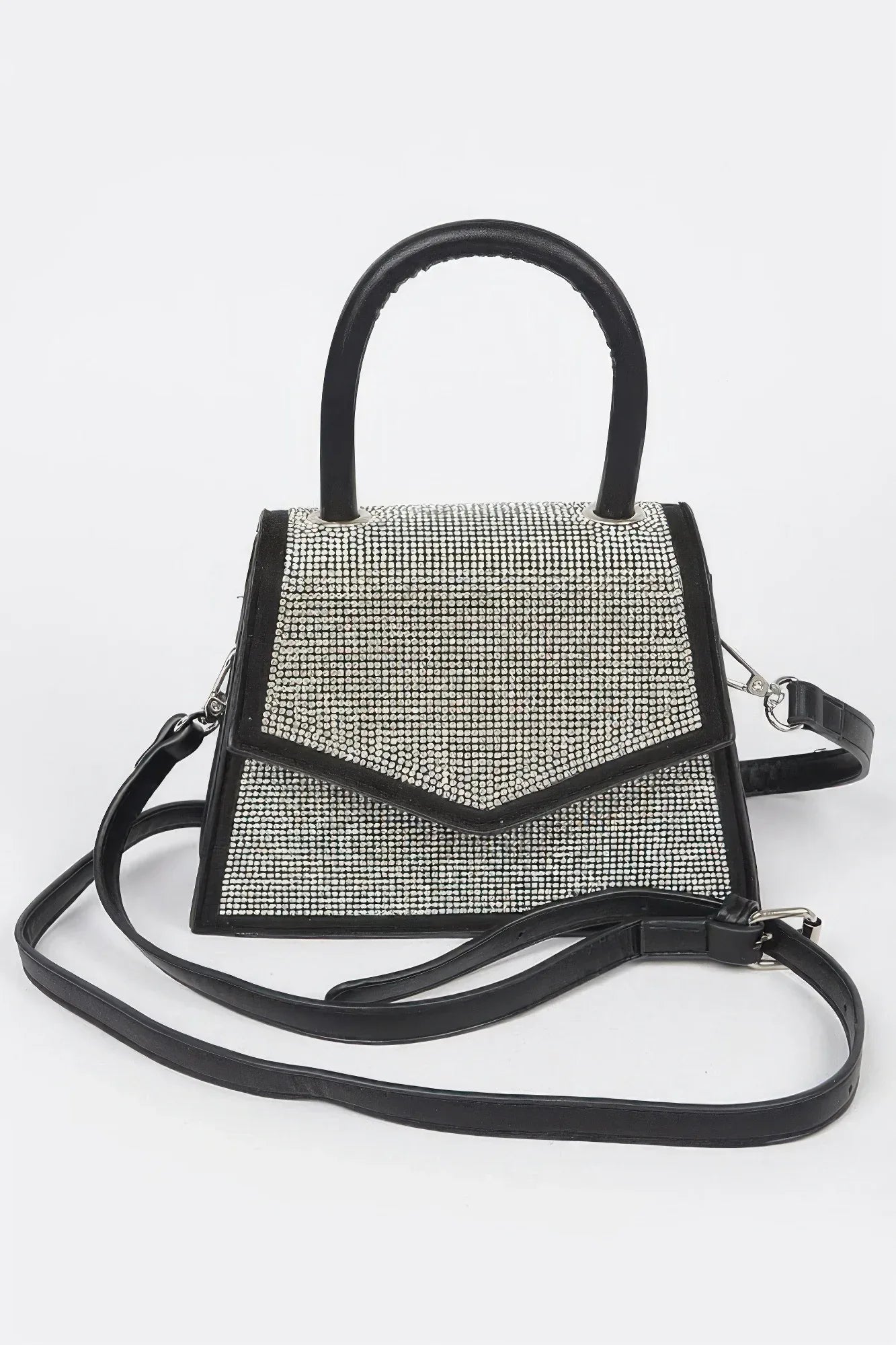 Rhinestone Top Handle Crossbody Bag | Mixtshop LLC Main image